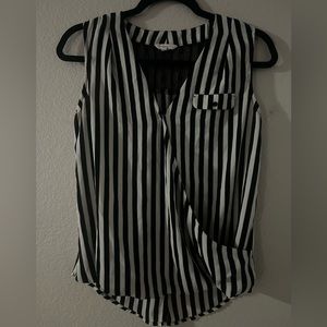 Strip black and white blouse
